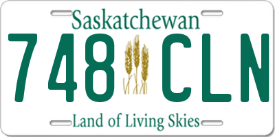 SK license plate 748CLN