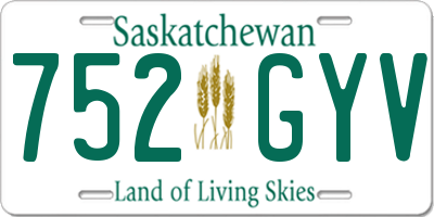 SK license plate 752GYV