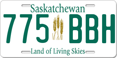 SK license plate 775BBH