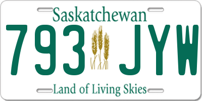 SK license plate 793JYW
