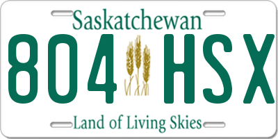 SK license plate 804HSX