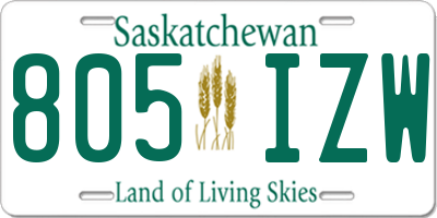 SK license plate 805IZW