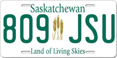 SK license plate 809JSU