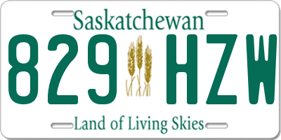 SK license plate 829HZW