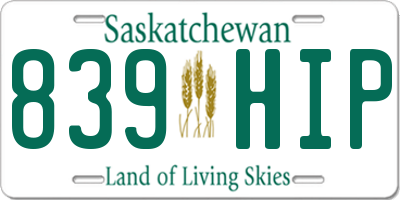 SK license plate 839HIP