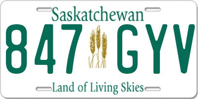 SK license plate 847GYV