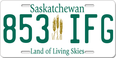 SK license plate 853IFG
