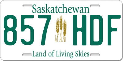 SK license plate 857HDF