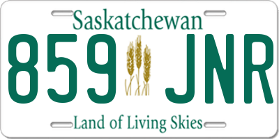 SK license plate 859JNR