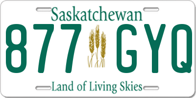 SK license plate 877GYQ