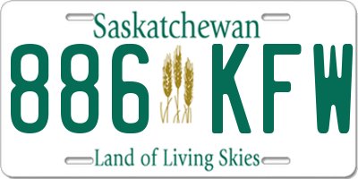 SK license plate 886KFW