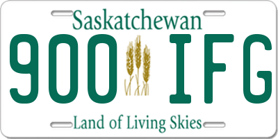 SK license plate 900IFG