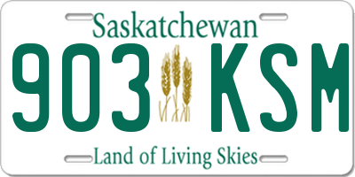 SK license plate 903KSM