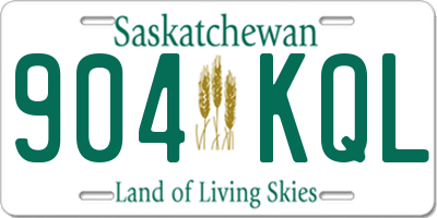 SK license plate 904KQL