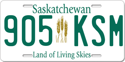 SK license plate 905KSM