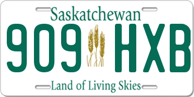 SK license plate 909HXB