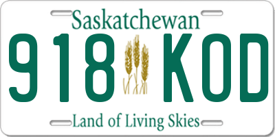 SK license plate 918KOD