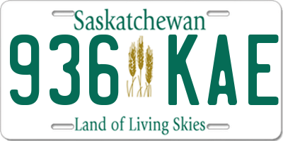 SK license plate 936KAE