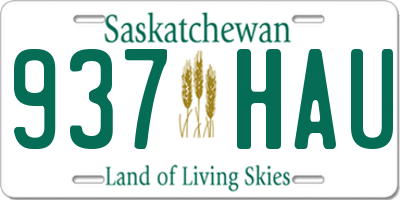 SK license plate 937HAU