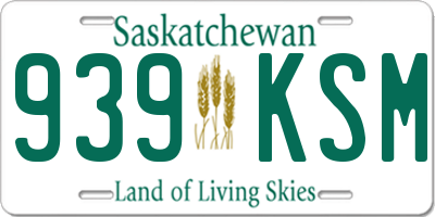 SK license plate 939KSM