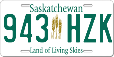 SK license plate 943HZK
