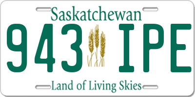 SK license plate 943IPE