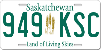 SK license plate 949KSC