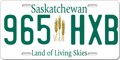 SK license plate 965HXB