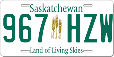 SK license plate 967HZW