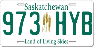 SK license plate 973HYB