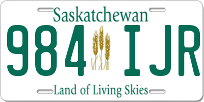 SK license plate 984IJR