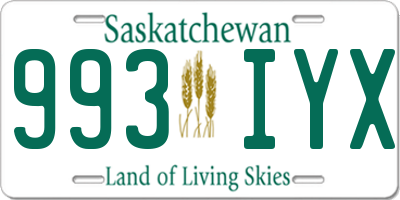 SK license plate 993IYX