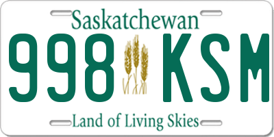 SK license plate 998KSM