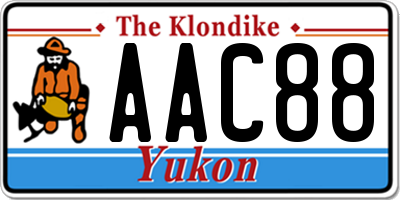 YT license plate AAC88