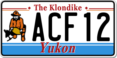 YT license plate ACF12
