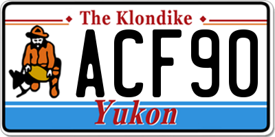 YT license plate ACF90