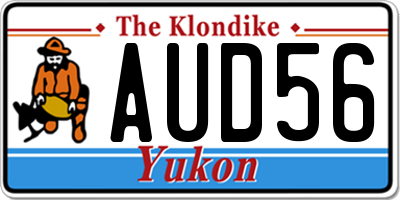 YT license plate AUD56