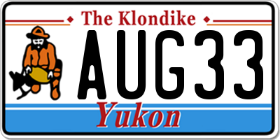YT license plate AUG33