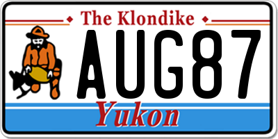 YT license plate AUG87