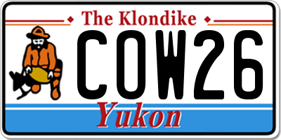 YT license plate COW26